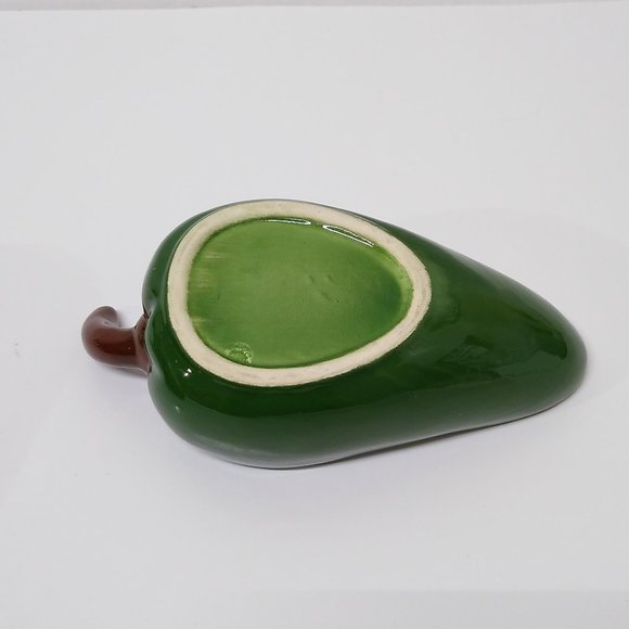Jalapeno Pepper Condiment Dish w/ Lid Ladle Not Included Baby Pepper Lid Knob - Picture 7 of 7